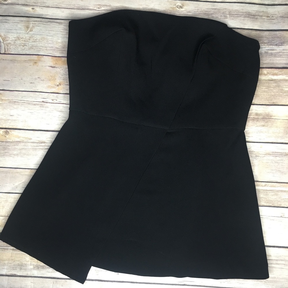 BCBGeneration strapless black corset style top